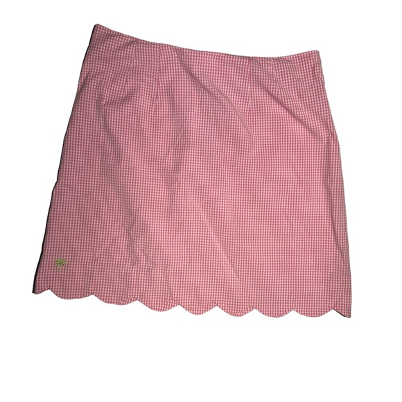 Lilly Pulitzer White Label pink gingham skirt. Size 6 - Picture 1 of 13